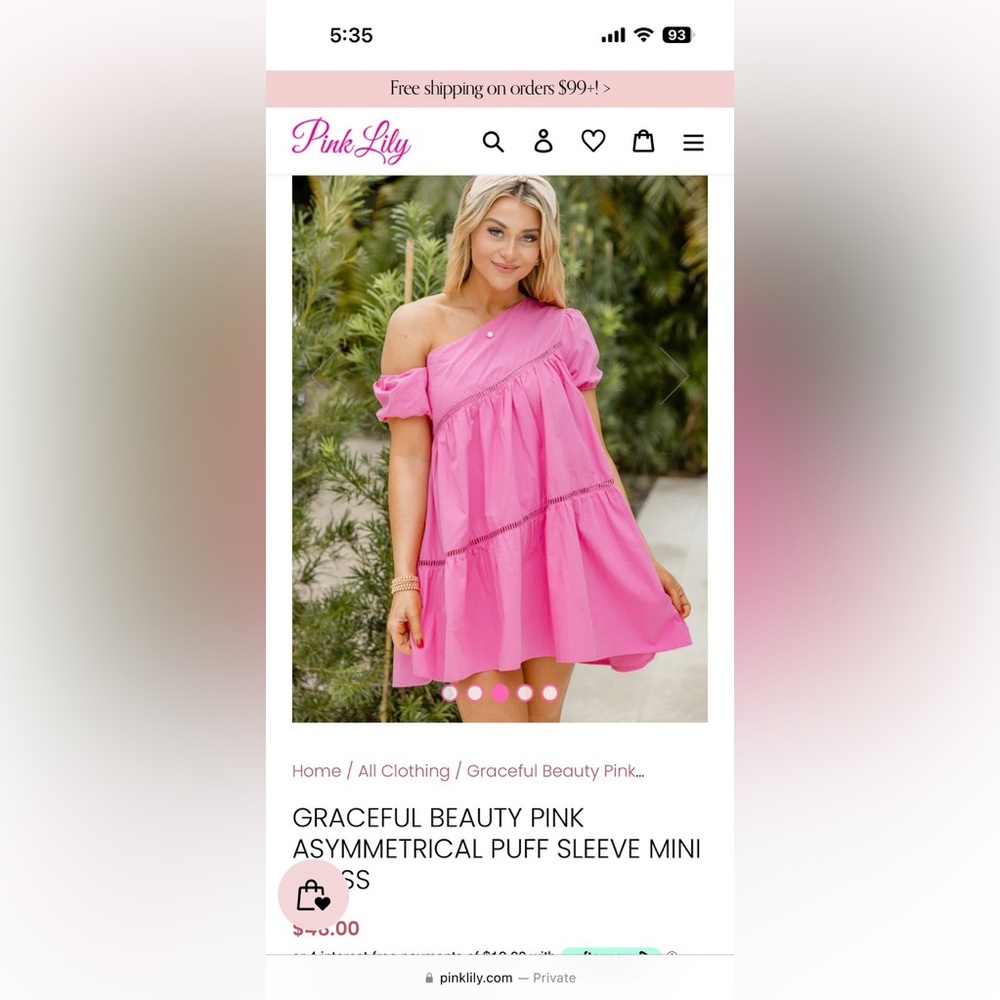 Pink lily dress